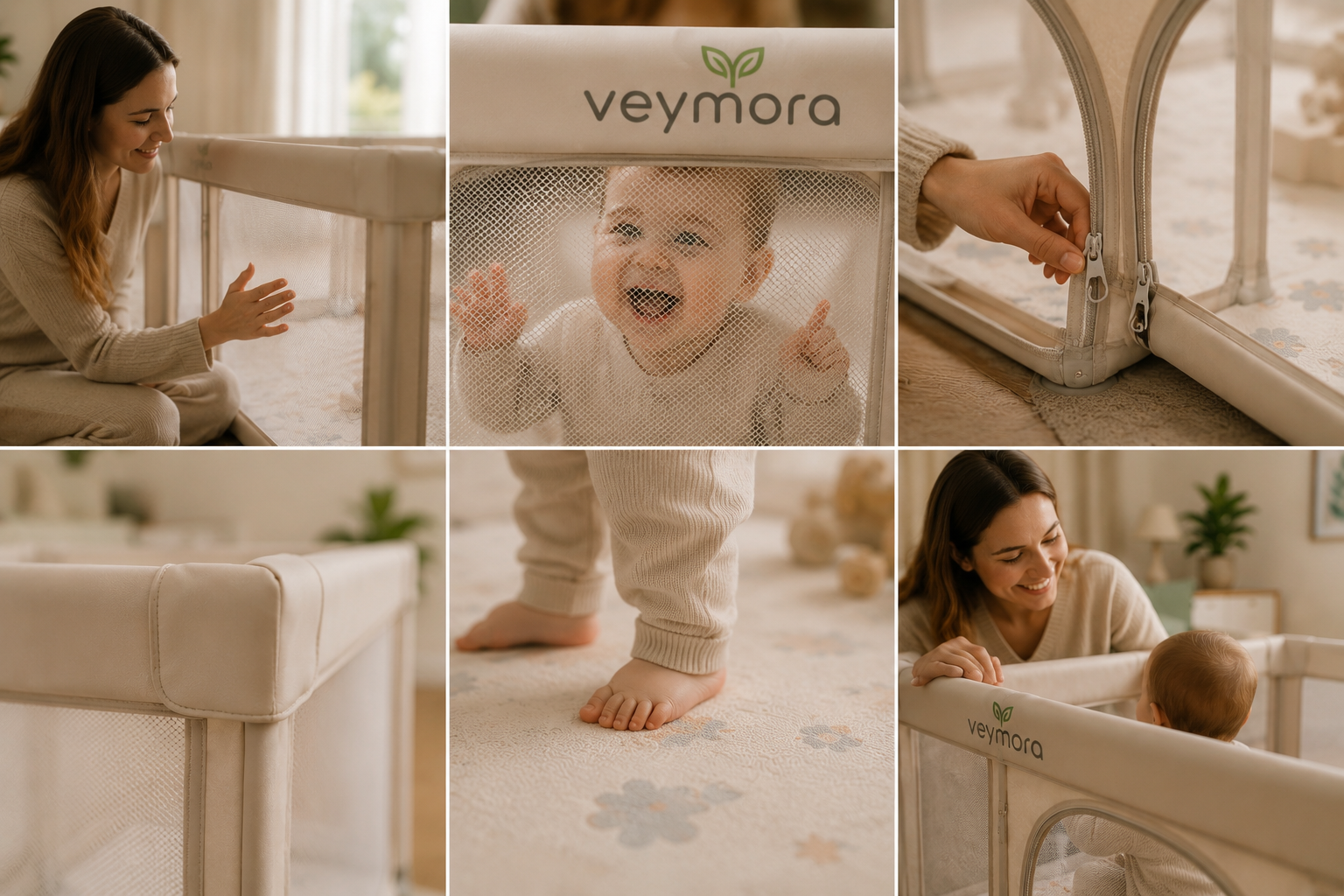 Veymora Detailaufnahmen – Mesh, Reißverschluss, Qualität